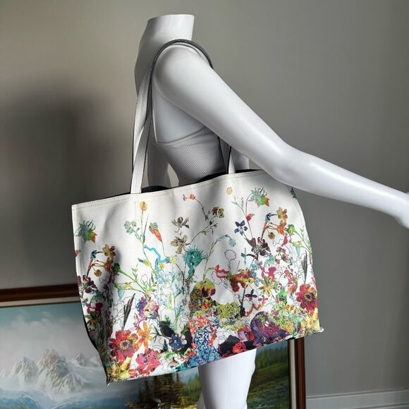 Elliot Lucca Large Floral Shoulder Tote Bag - Picture 1 of 9